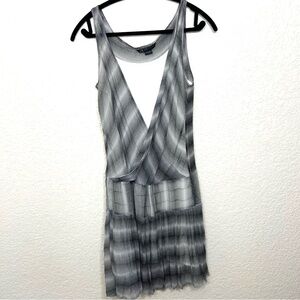 Armani Exchange Mulberry Silk Striped Dress Size 6